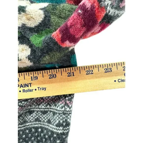 L.L. Bean Lambswool Womens Cardigan Size XL Vintage Cottagecore Grandmacore - Picture 4 of 7